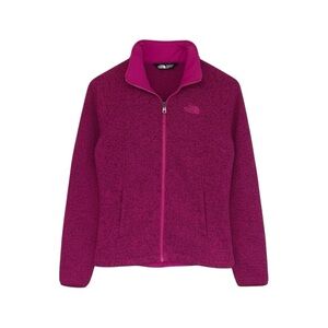 The North Face Full Zip Sweater Women’s XS Pink Magenta Heathered‎